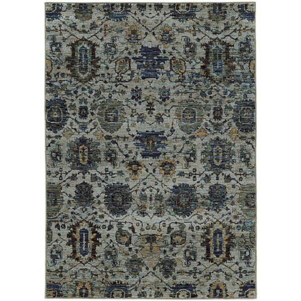 Oriental Weavers Andorra Indoor Casual Oriental Round RugBlue 7 ft. 10 in. A7120A240RDST - main